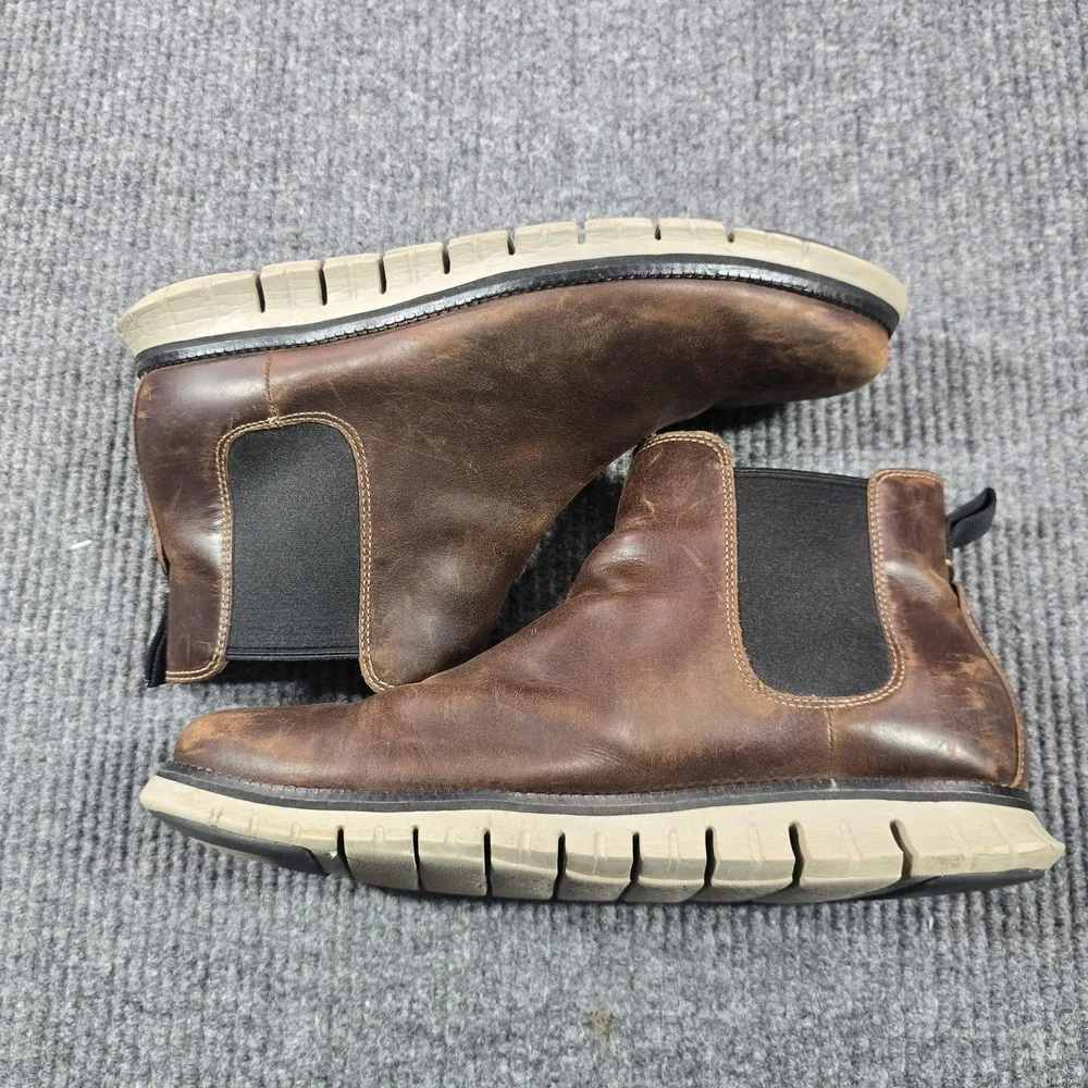 Cole Haan Zerogrand Chelsea Boots‎ Mens Size 12M Brown Leather Ankle C30164